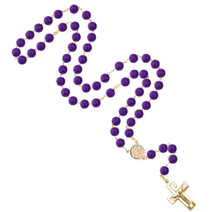 AMETHYST BEADS - ROSARY - VERMEIL SILVER