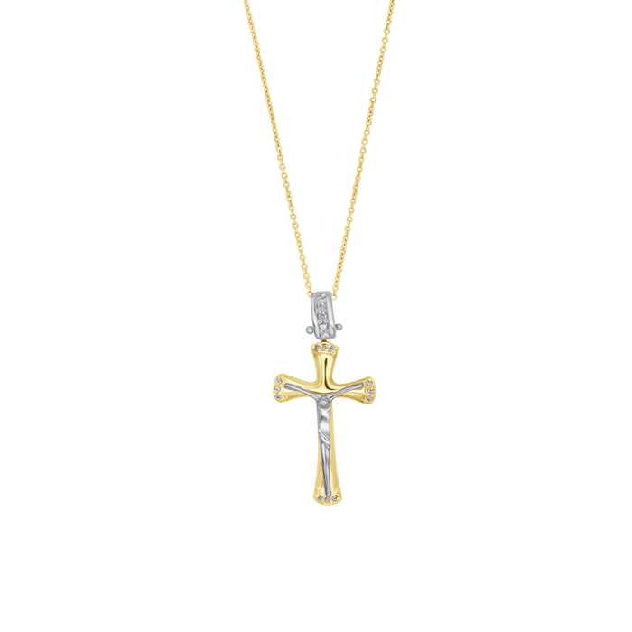 DIAMOND CRUCIFIX - NECKLACE - GOLD