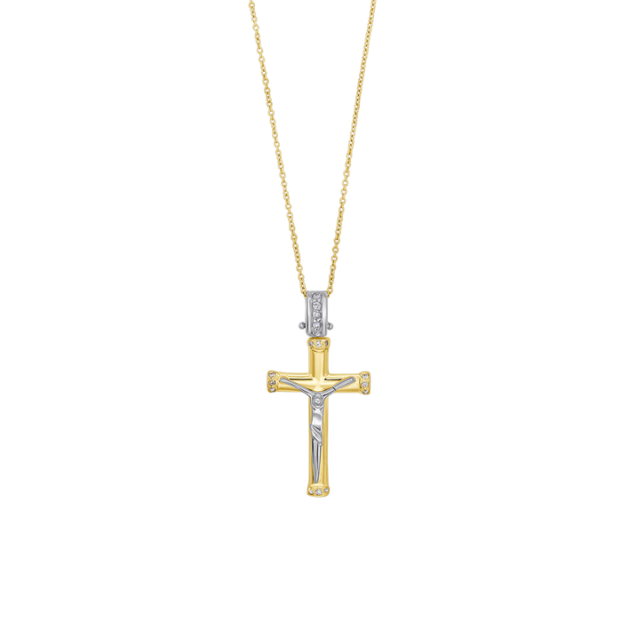 DIAMOND CRUCIFIX - NECKLACE - GOLD