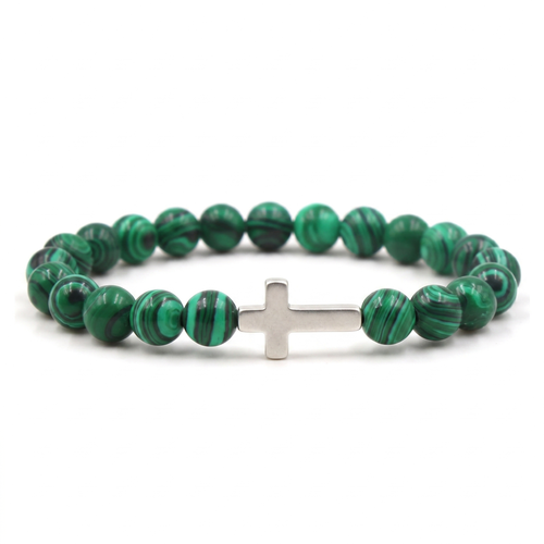 Free Today : Forest Green Cross Bracelet