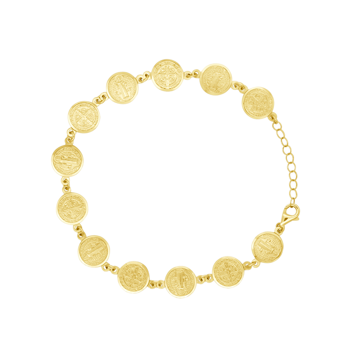 ST BENEDICT MEDAL BRACELET - GOLD